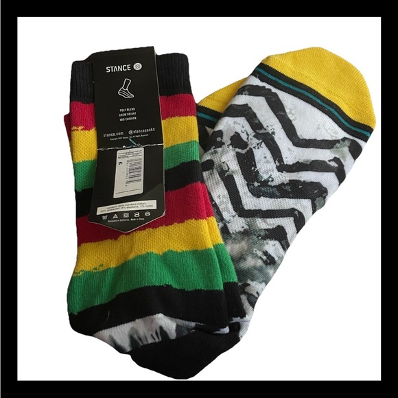 STANCE Dwayne Wade Casual Combed Cotton Blend Crew Socks 6-12 Large - Picture 4 of 5